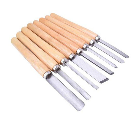 Wood Carving Knife Lathe Chisel Set Turning Tools - 8 pcs_0